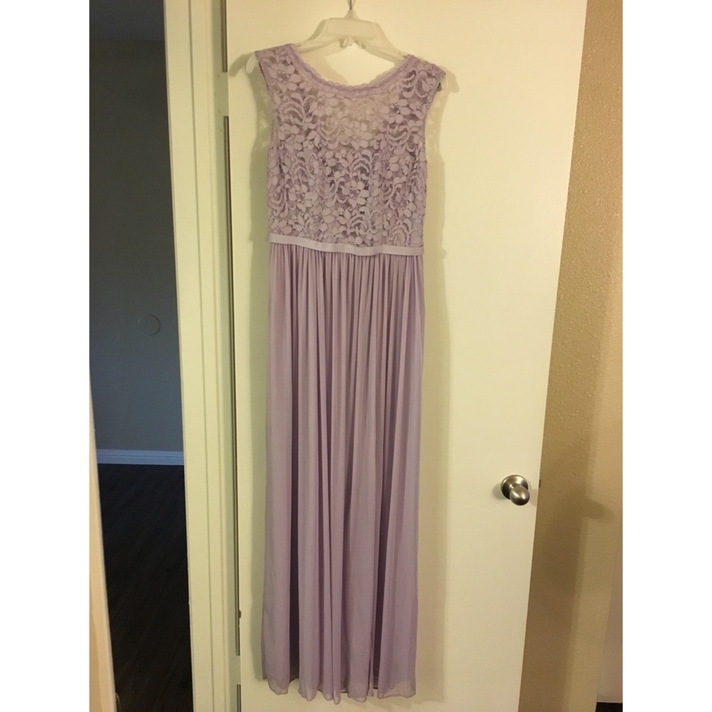 David’s Bridal floor length bridesmaid dress